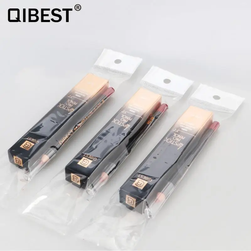QIBEST 15 цветов Профессиональный матовый карандаш для губ противотуманная