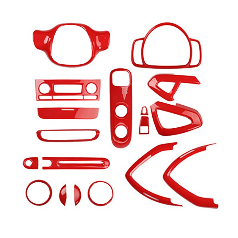

Car Decoration Cover Red Interior Trim Protection Shell Car Styling Accessories For Mercedes Smart 451Fortwo Interior decoration