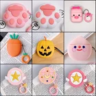 Милый мультяшный чехол для беспроводных наушников Bluetooth для Apple Airpods ТПУ силиконовый чехол для аксессуаров