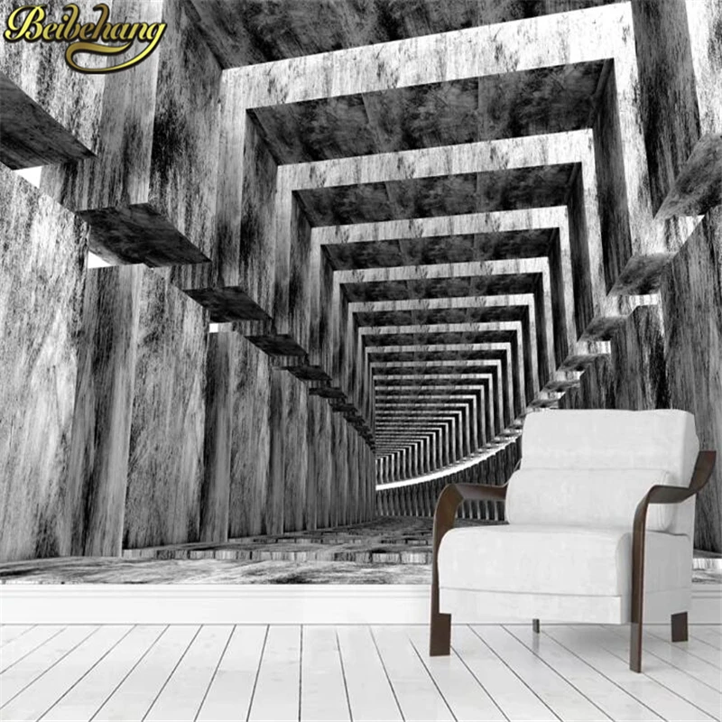 Beibehang пользовательский Европейский цементный склон туннель Настенные обои фон