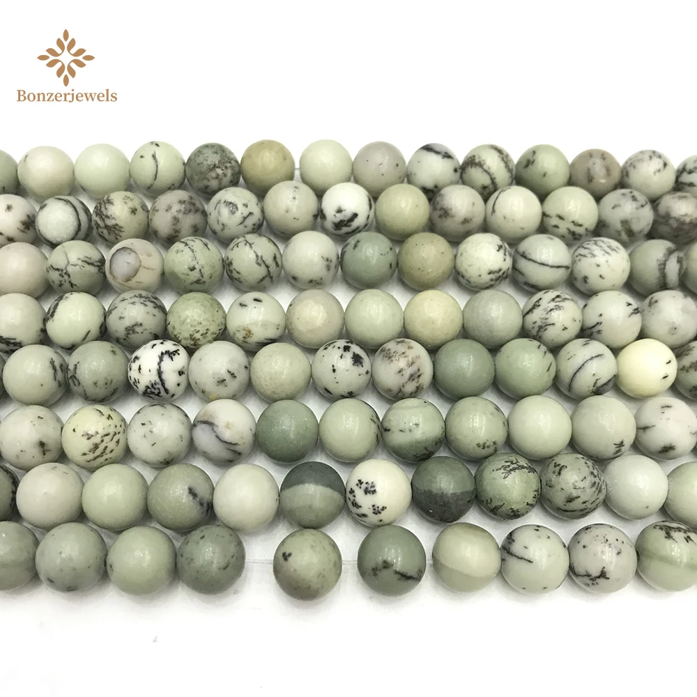 

Natural Stone NEW Green Pine Jaspers Beads Round Beads 15" Strand For Jewelry Making 4 6 8 10 12MM Pick Size