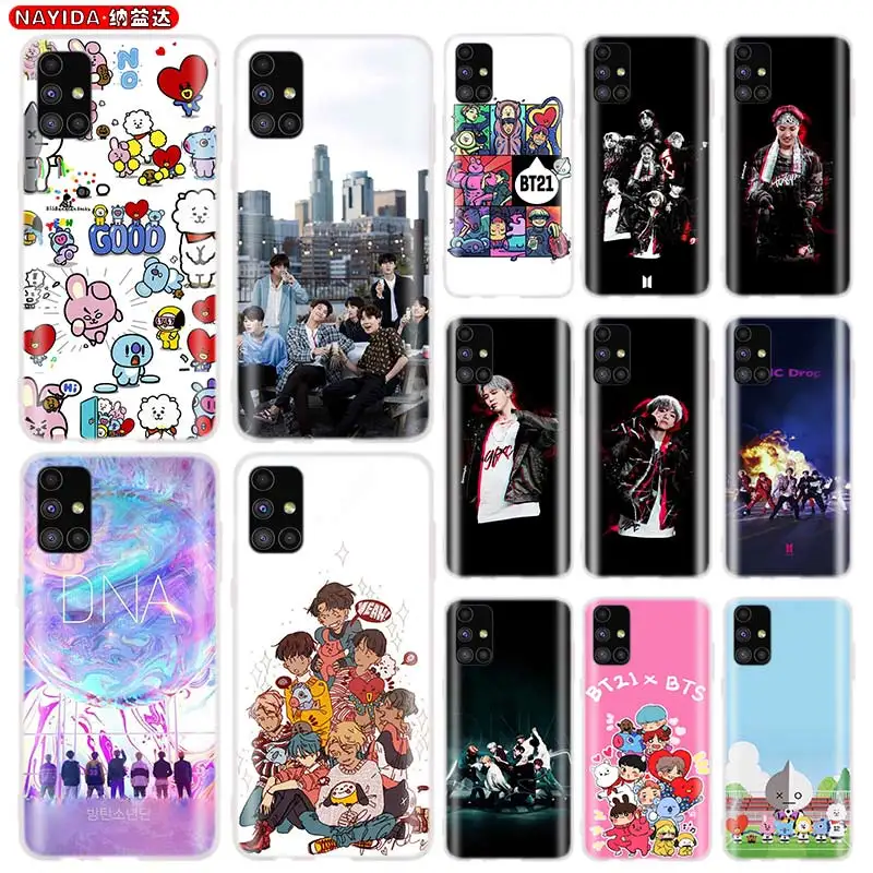 Чехол для телефона Samsung A72 A52 A42 A32 A12 A71 A51 A21 Galaxy A20 A30 A50 A70 S A6 A7 A8 2018 постер альбома Bts