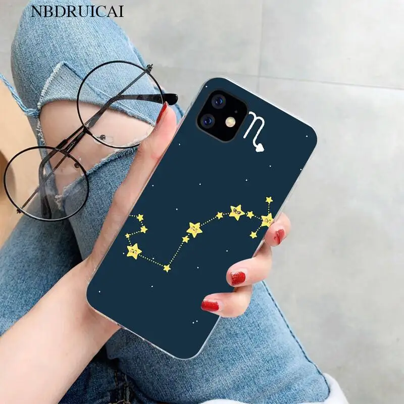 Чехол для телефона PENGHUWAN с 12 созвездиями зодиака iPhone 11 pro XS MAX 8 7 6 6S Plus X 5S SE