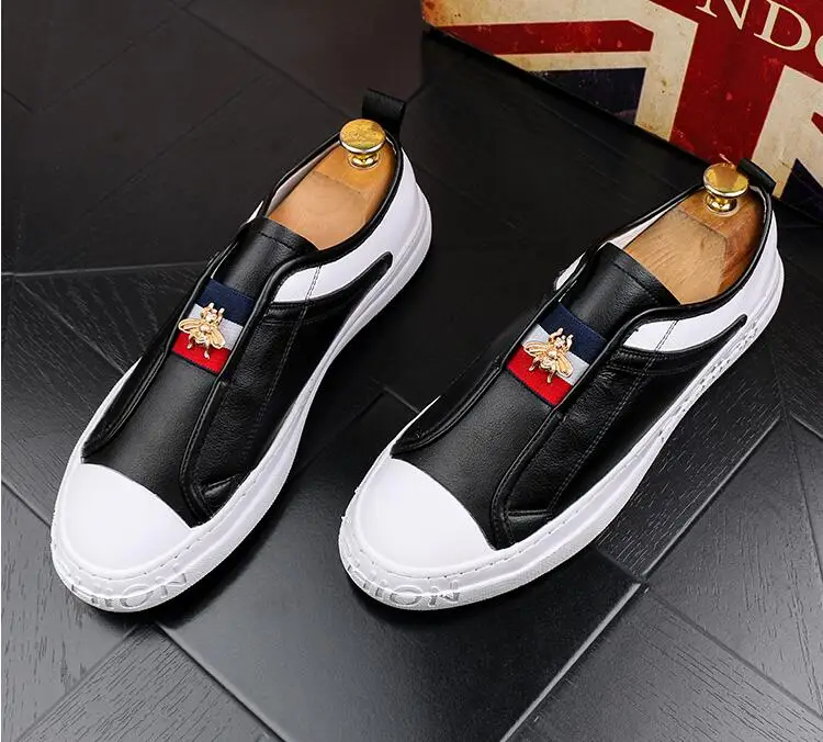 2020 NEW Luxury Casual Shoes Men Loafers Slip on High Quality Designer Moccasins Sneaker Footwear Male black white | Обувь