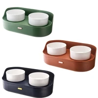 pet cat bowl automatic feeder dog cat food bowl with water fountain double bowl dispenser for dogs cats drinking pet products
