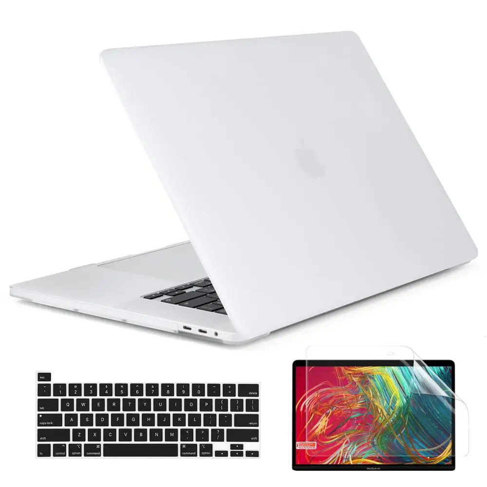 Прозрачный кристально чистый чехол для Macbook Air Pro retina 11 12 13 15 16 дюймов Touch Bar/Touch ID A2141 A1932 A1989 A2159