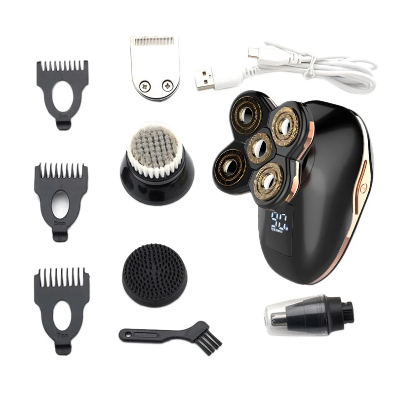 

5 в 1 беспроводной электрический ротационные бритвы лысый головки бритвы Уход за лошадьми комплект с носа триммер для ухода за кожей лица оч...