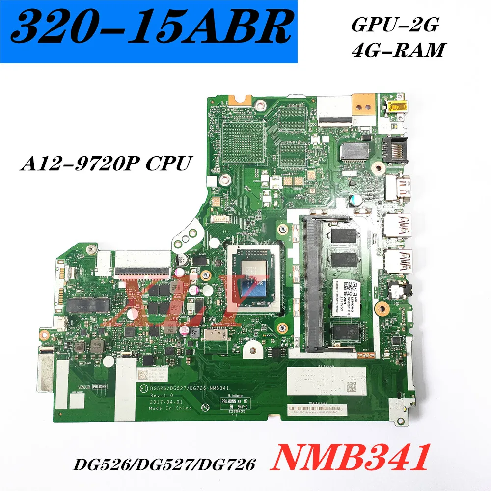 

A12-9720P CPU 4GB RAM For Lenovo Ideapad 320-15ABR Laptop motherboard NMB341 NMB-341 MB-341 motherboard tested 100% work