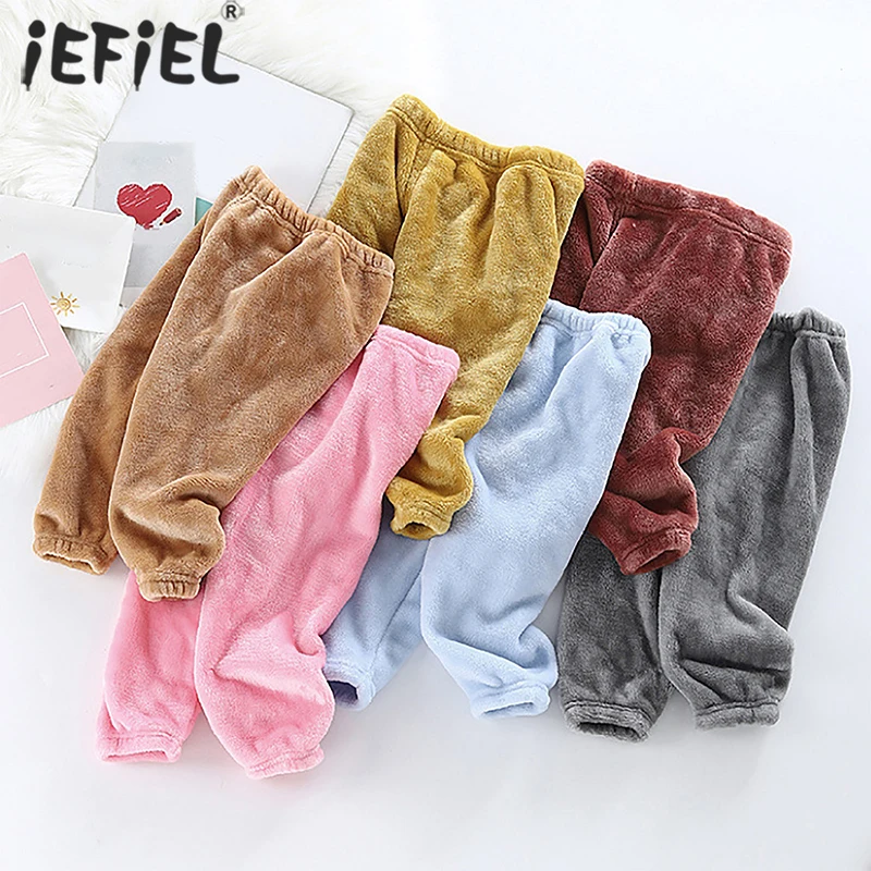 

Детские бархатные штаны, зимние плотные леггинсы унисекс, домашние теплые детские спортивные повседневные Зимние флисовые штаны для сна дл...
