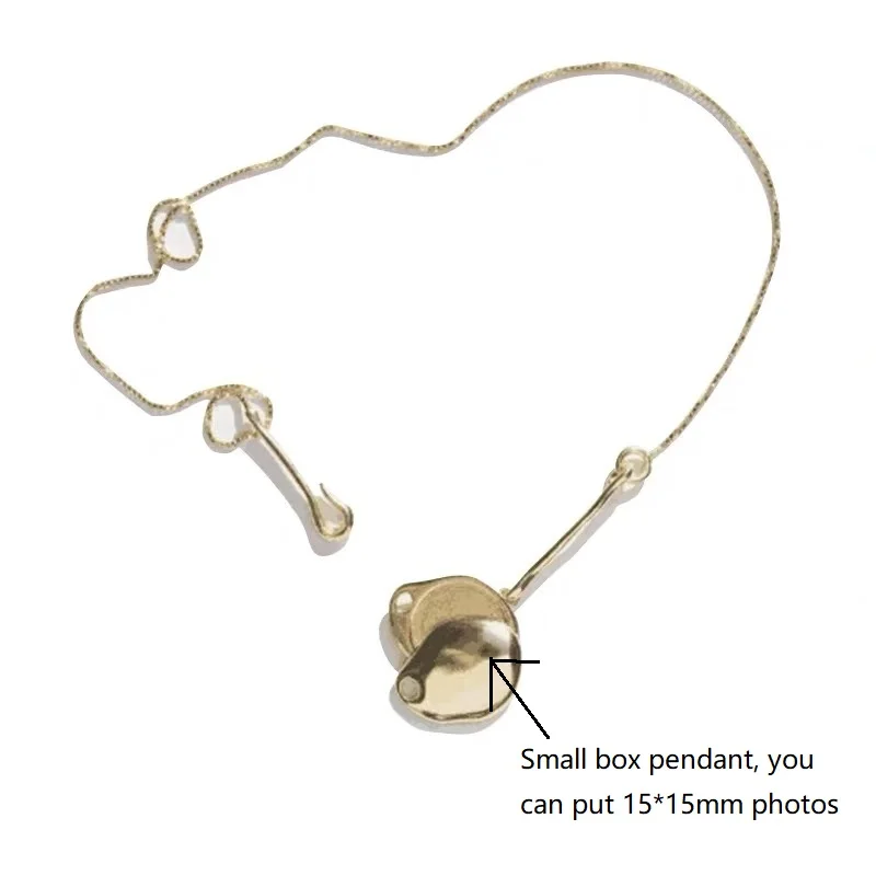 Цепочка на ключицы AOMU в стиле ретро с двумя крючками простой: золото серебро