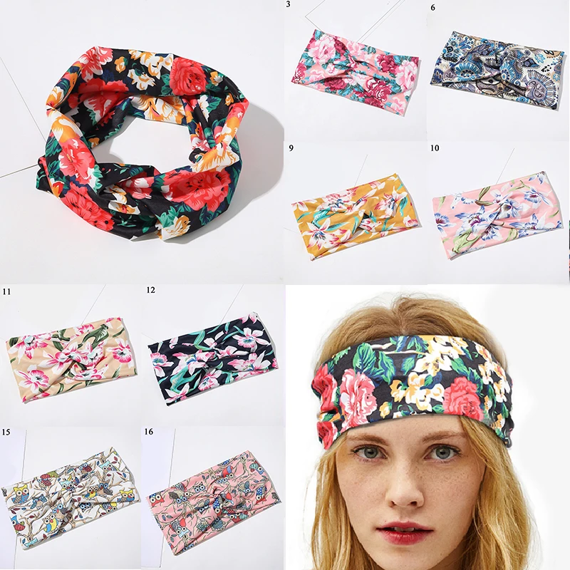 Повязка на голову женская с широким леопардовым принтом тюрбан в богемном стиле