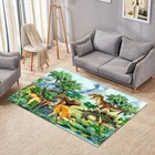 Динозавр мир пол Противоскользящий дверной коврик для пола для спальни коврик для двери квадратный ковер для гостиной домашний декор