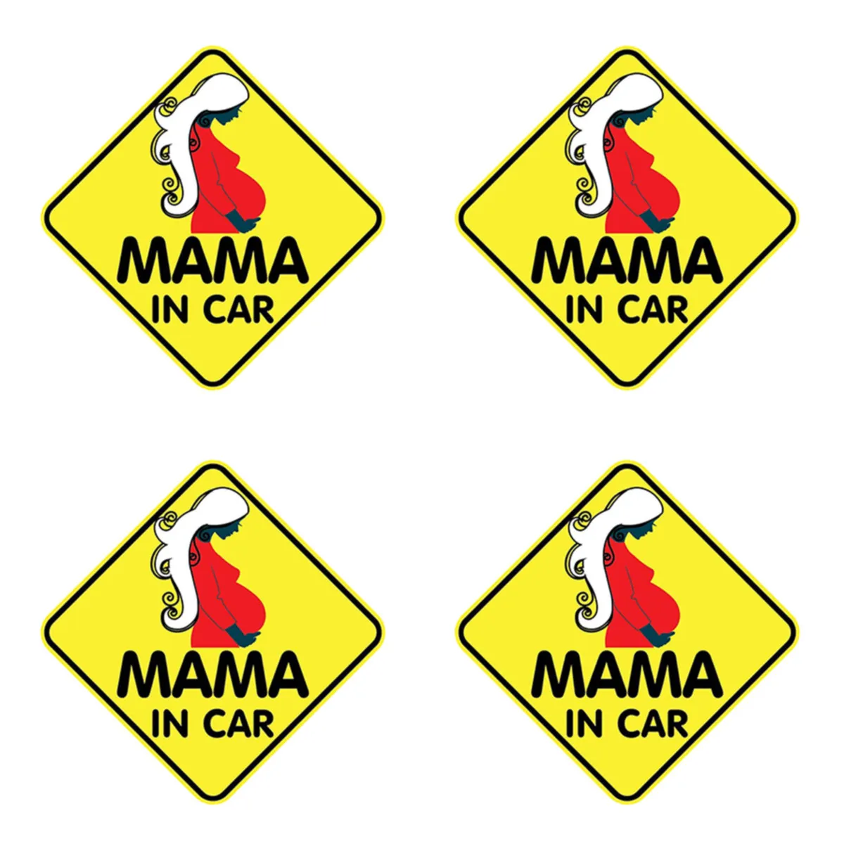 

Funny Fashion Car Stickers MAMA IN CAR Decals Car Window Motorcycle Decoration Warning Sign Vinyl KK PVC 13cm X 13cm