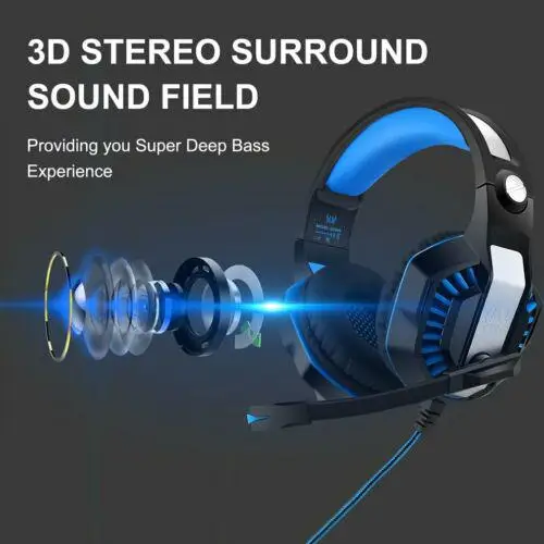 Игровая гарнитура Kuulee G2000 + микрофон светодиодный стерео наушники для ПК ноутбука