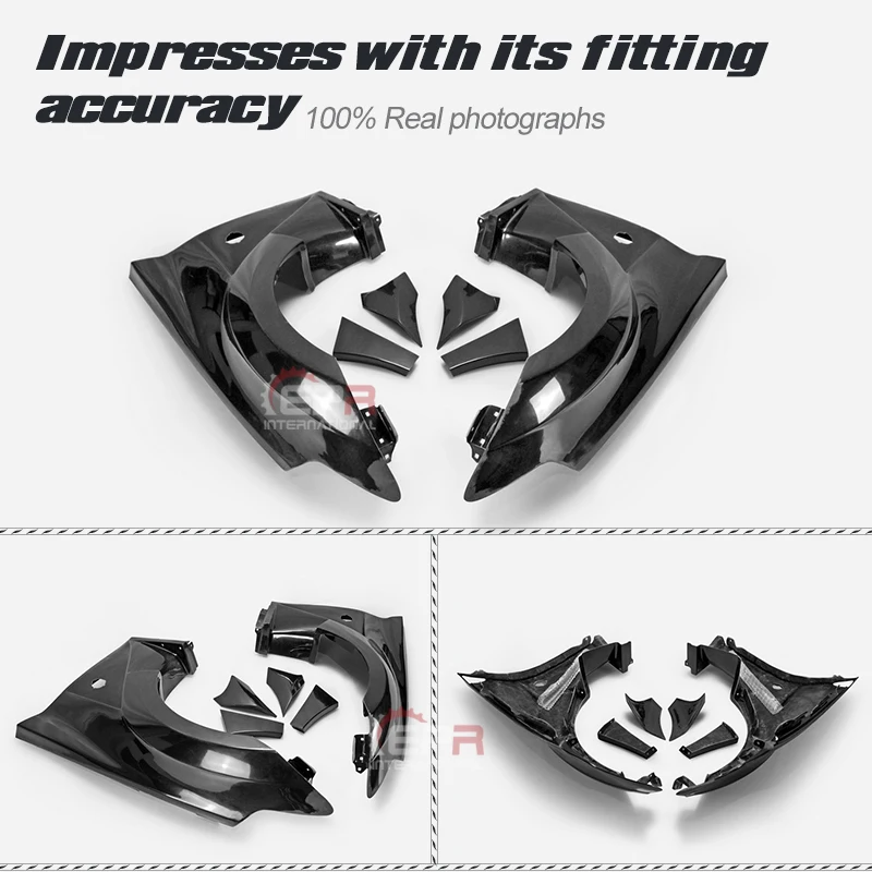 Переднее крыло из стекловолокна в стиле VRS с удлинителем переднего бампера ФАП