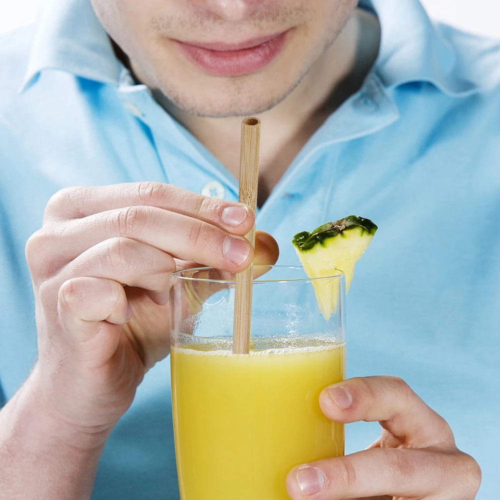 10 шт бамбуковые органические соломинки многократного использования с