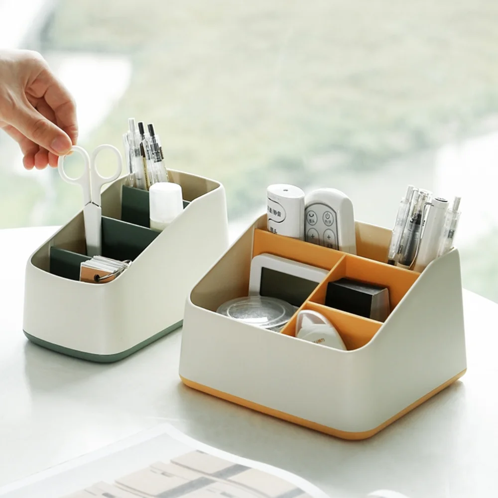 

Desktop TV Remote Control Holder Storage Box Home Creative Desk Stationery Pen Holder Multi Grid Remote Control Holder for Table