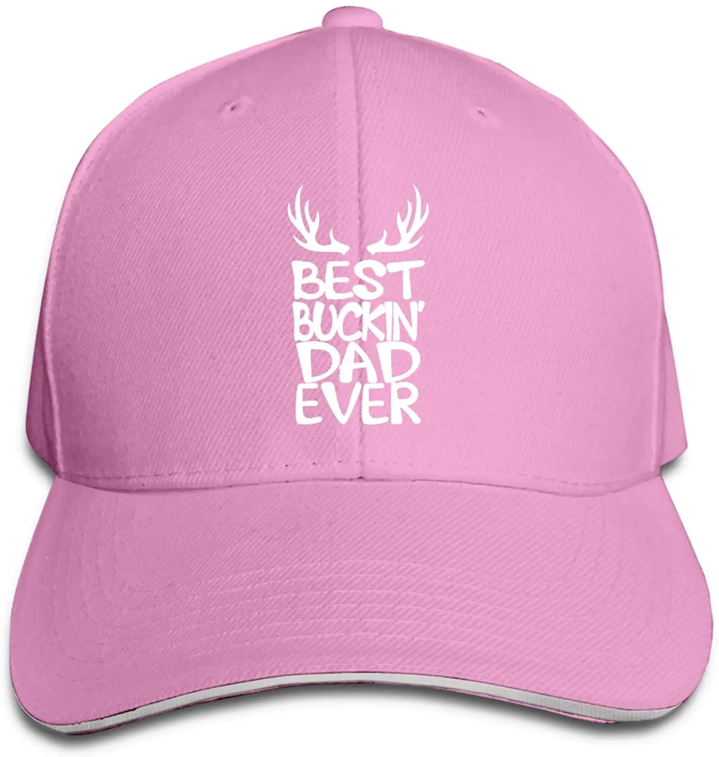 

Best Buckin Dad Ever Sandwich Hat Printed Baseball Cap Headgear Unisex Outdoor Casquette Black