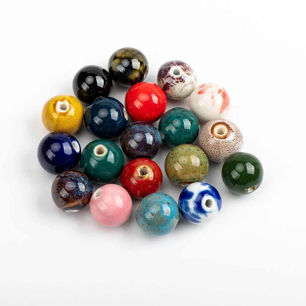 18 #10 шт Большие шарики для поделок керамические не стеклянные фарфоровые бусины