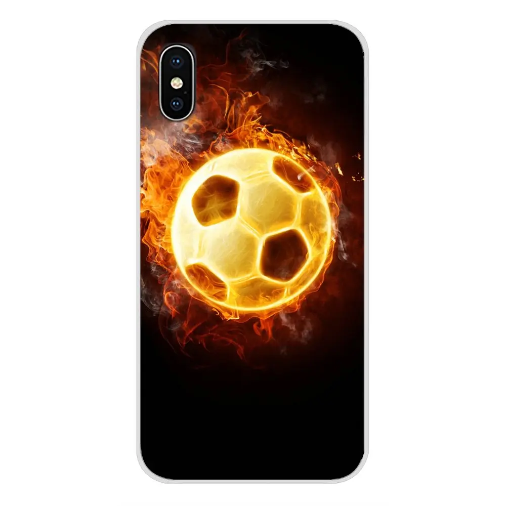 For Huawei Honor 4C 5C 6X 7 7A 7C 8 9 10 8C 8S 8X 9X 10I 20 Lite Pro Silicone Phone Case Cover Soccer Ball on water burning fire | Мобильные