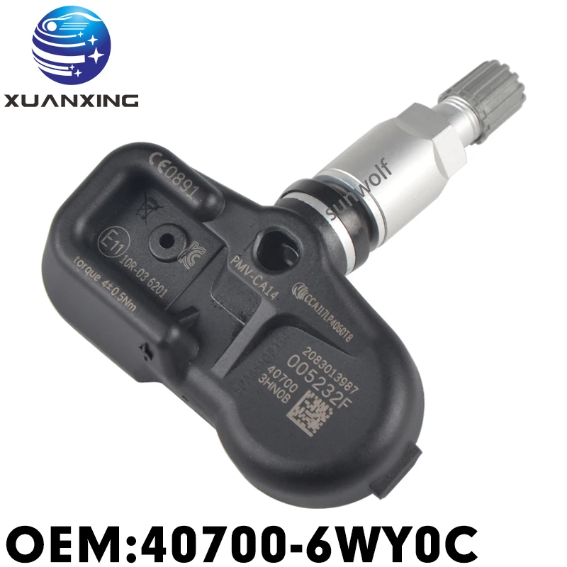

40700-6WY0C Tire Pressure Sensor Monitoring System 433MHz TPMS PMV-CA14 For Nissan Infiniti QX80 GTR Amada