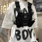 Мужская модная нагрудная сумка в стиле хип-хоп для уличных танцев, черная жилетка-пуля, сумка, тактические особенности, нагрудная сумка унисекс