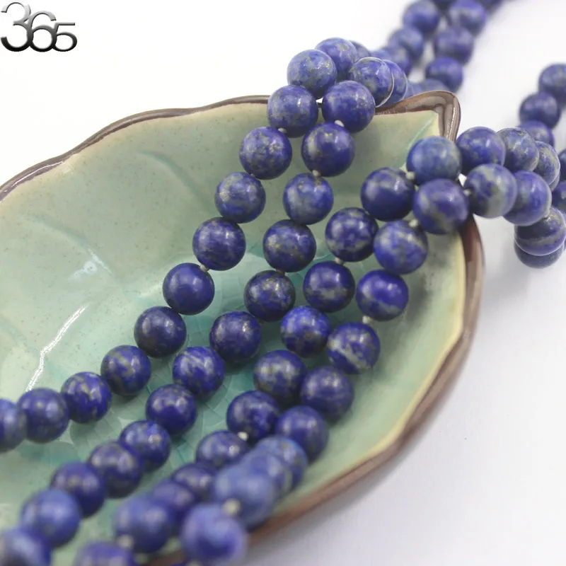Бесплатная доставка подарочная упаковка 54 дюйма 8 мм синие лазуритовые бусины