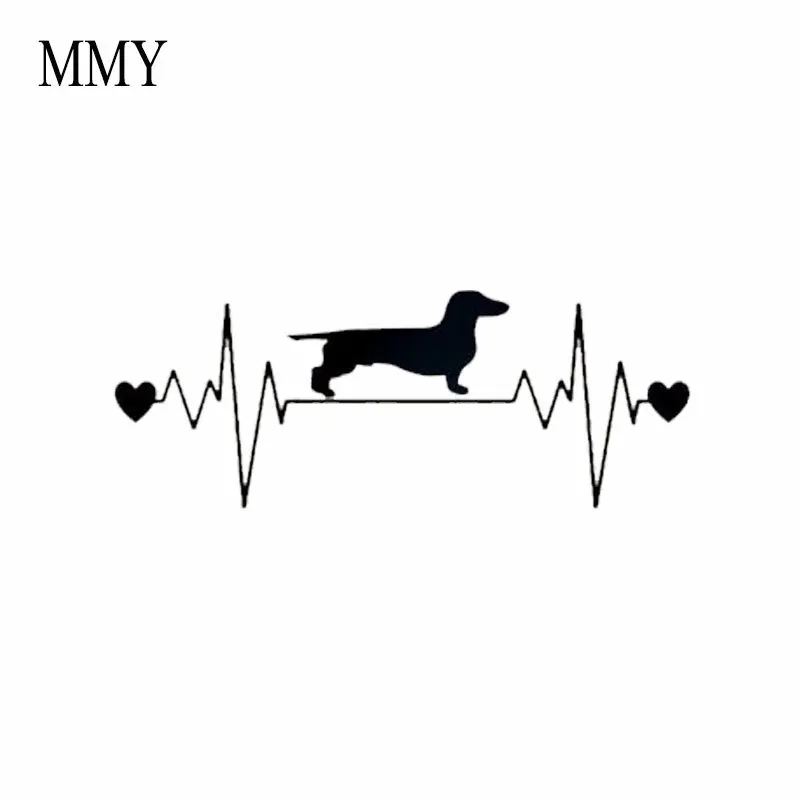 8 &quotШирокая такса сердцебиение спасательный круг автомобиля Наклейка Weiner