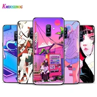 anime vaporwave aesthetic silicone cover for samsung a9s a8s a6s a9 a8 a7 a6 a5 a3 plus star 2018 2017 2016 soft phone case