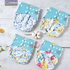 Экологически чистый моющийся подгузник Elinfant, серая сетчатая ткань, 4 шт., Регулируемый многоразовый подгузники с карманами