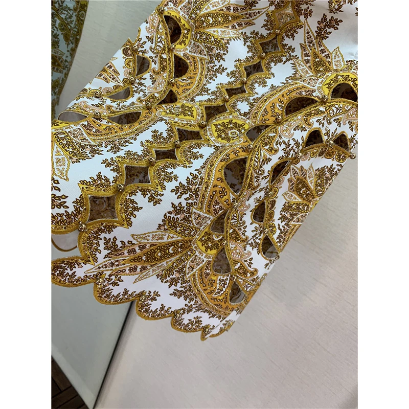 Элегантная изящная вышивка с геометрическим узором золотым принтом трехмерная