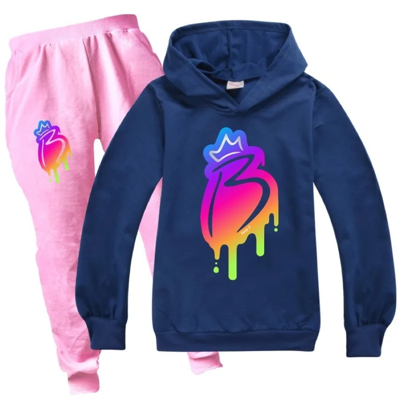 

Crown Children Clothing Kids Hoodies Pants 2pcs Sets Baby queen Sweatshirt Boys Long Sleeves Girls Clothes T-shirt