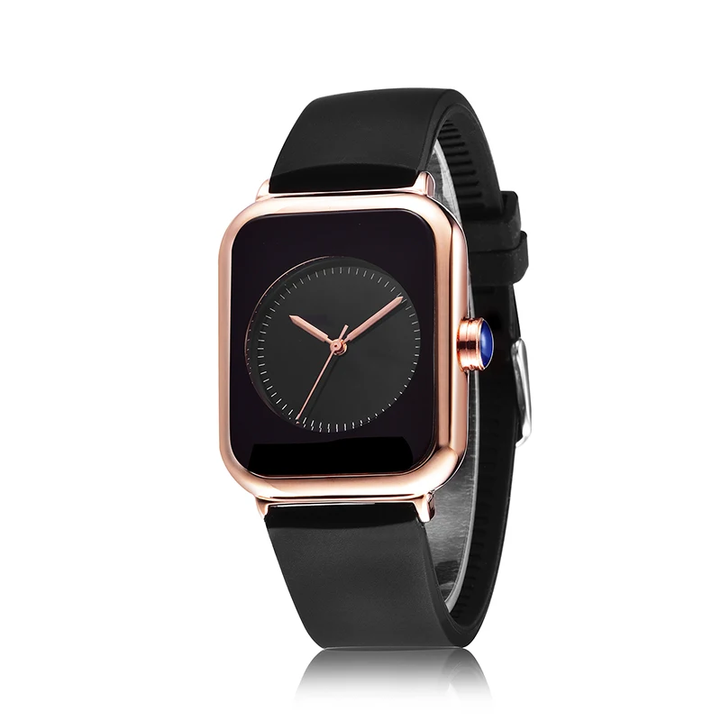 

Hot Sale Strap Couple Watches Formal Roman Scale Rectangle Dial Quartz Watch Ladies Watch Men's Sport Watch