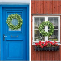 new artificial green plant cabbage leaf wreath porch door and window hanging decoration wedding home hotel party wall decoration