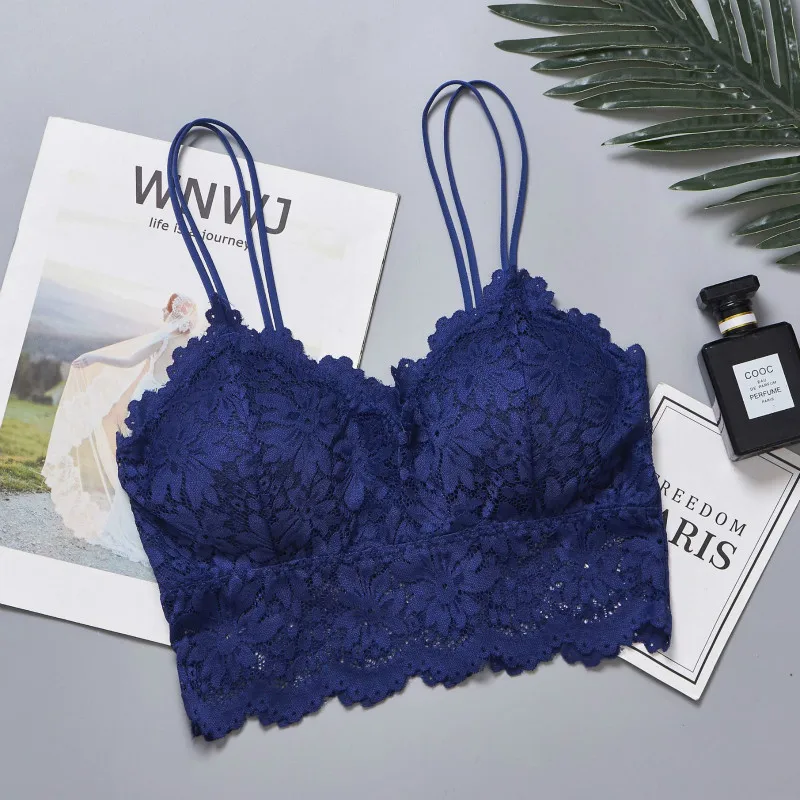 Женский кружевной бюстгальтер CHRLEISURE Привлекательный без косточек дышащее