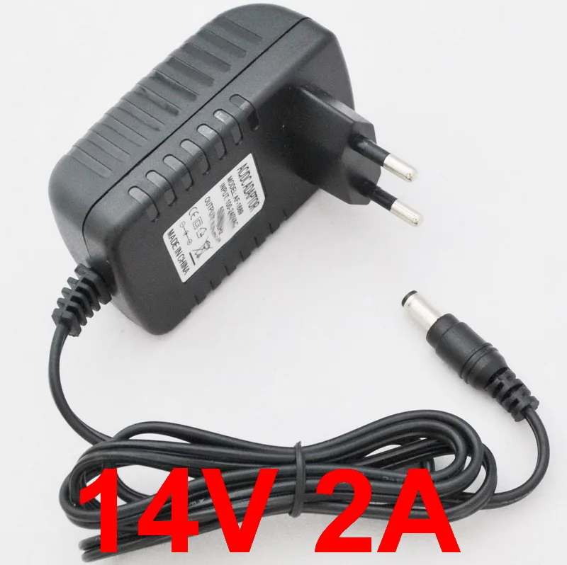1 шт. 14В 2A AC 100V 240 адаптер конвертер DC 14V 2000mA Питание ЕС Штекер 5 мм x 2 мм|dc 14v|adapter dc