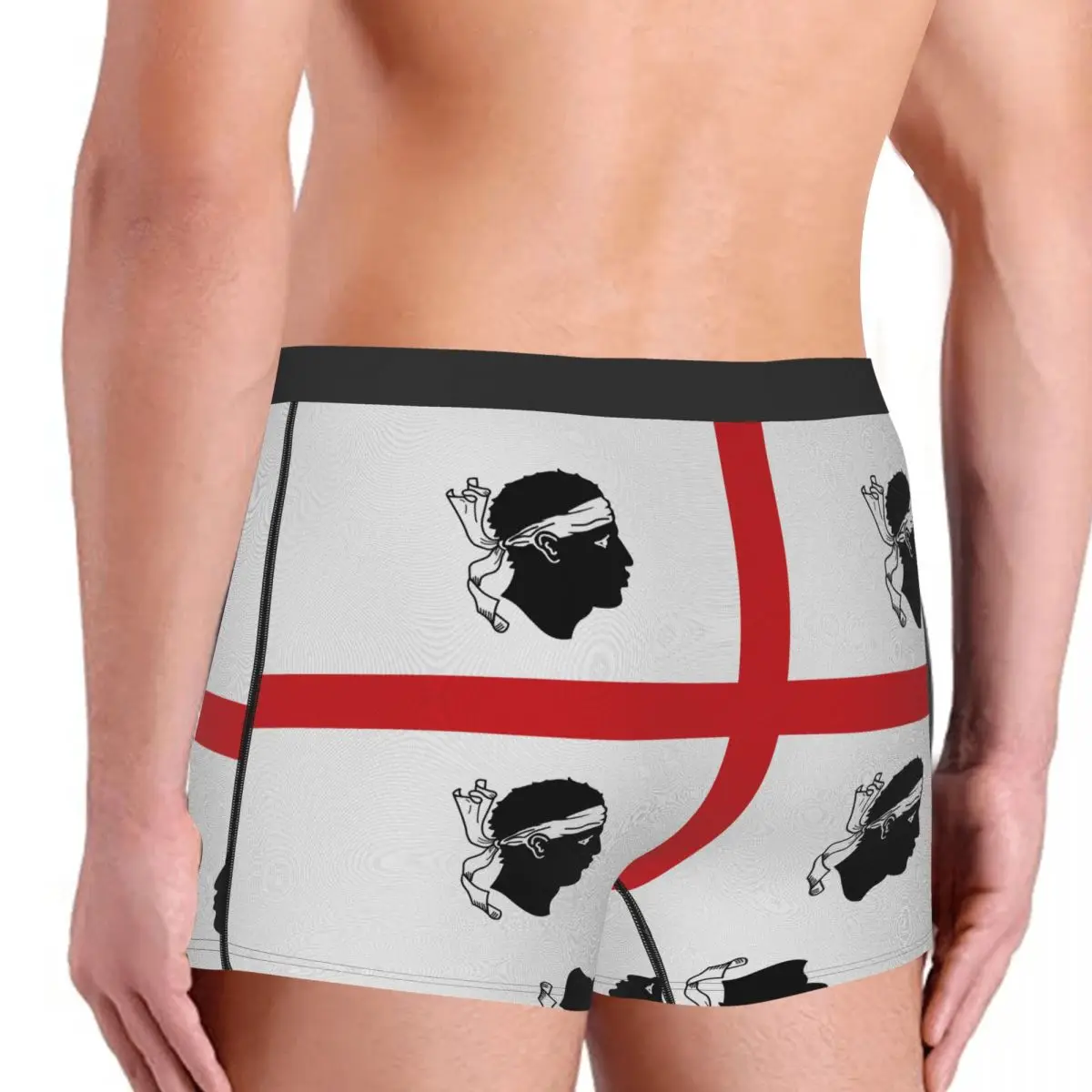Flag Of Sardinia, Italy Men's Boxer Briefs regions of Italy Casual elastic pants for men