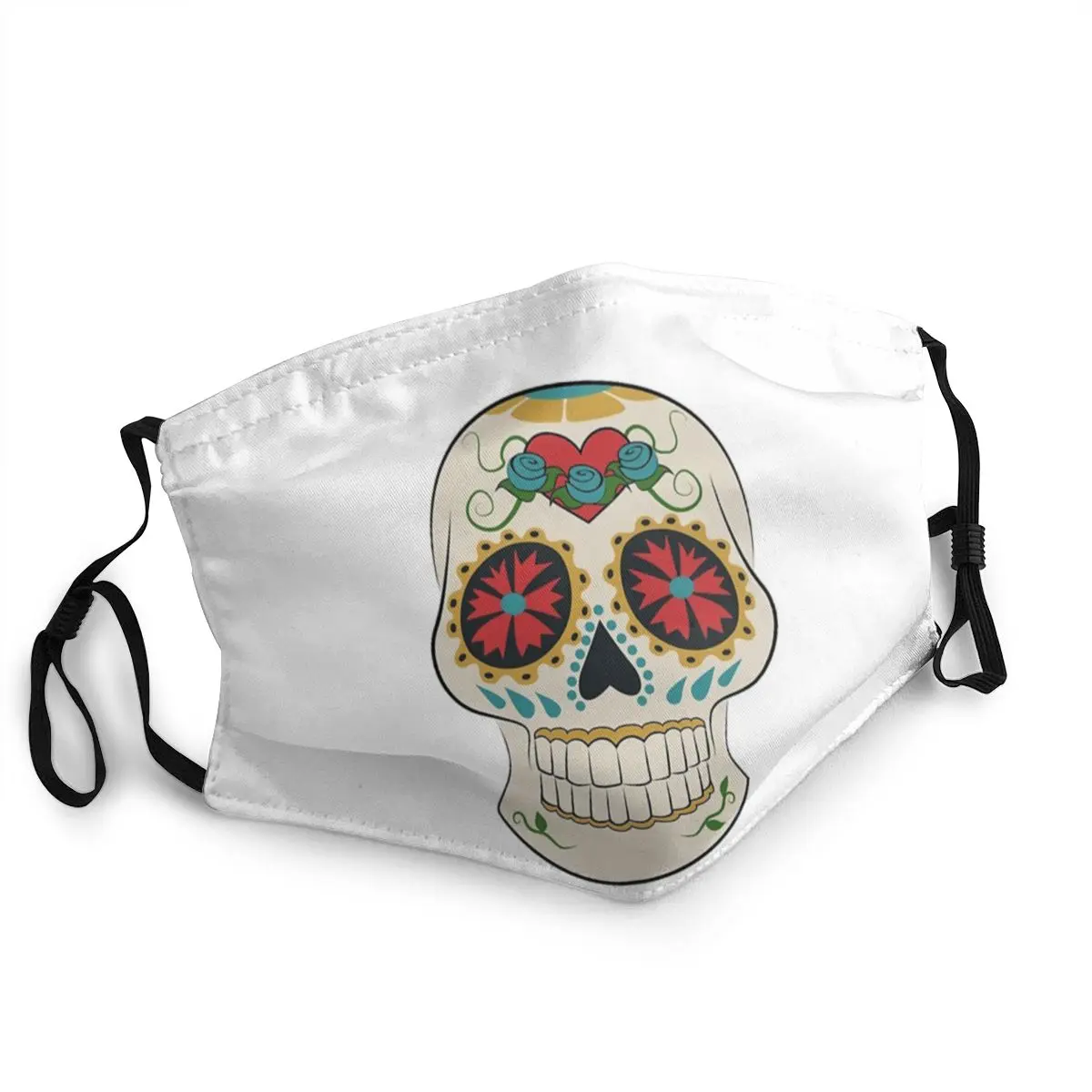 Маска для лица Catrina с черепом взрослых неодноразовая Готическая темнота