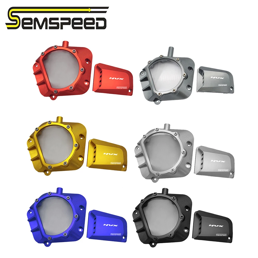 SEMSPEED CNC мотоцикл новый прозрачный защитный чехол для двигателя Yamaha Aerox155 NVX155 NVX 155