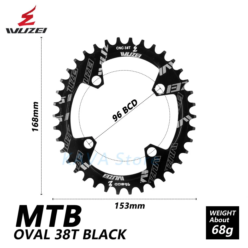 Wuzei 96BCD Круглый/Овальный 32/34/36/38T MTB горный велосипед велосипедная Звездочка для shimano ALIVIO M672 M782 M4000 M4050 GX рукоятки