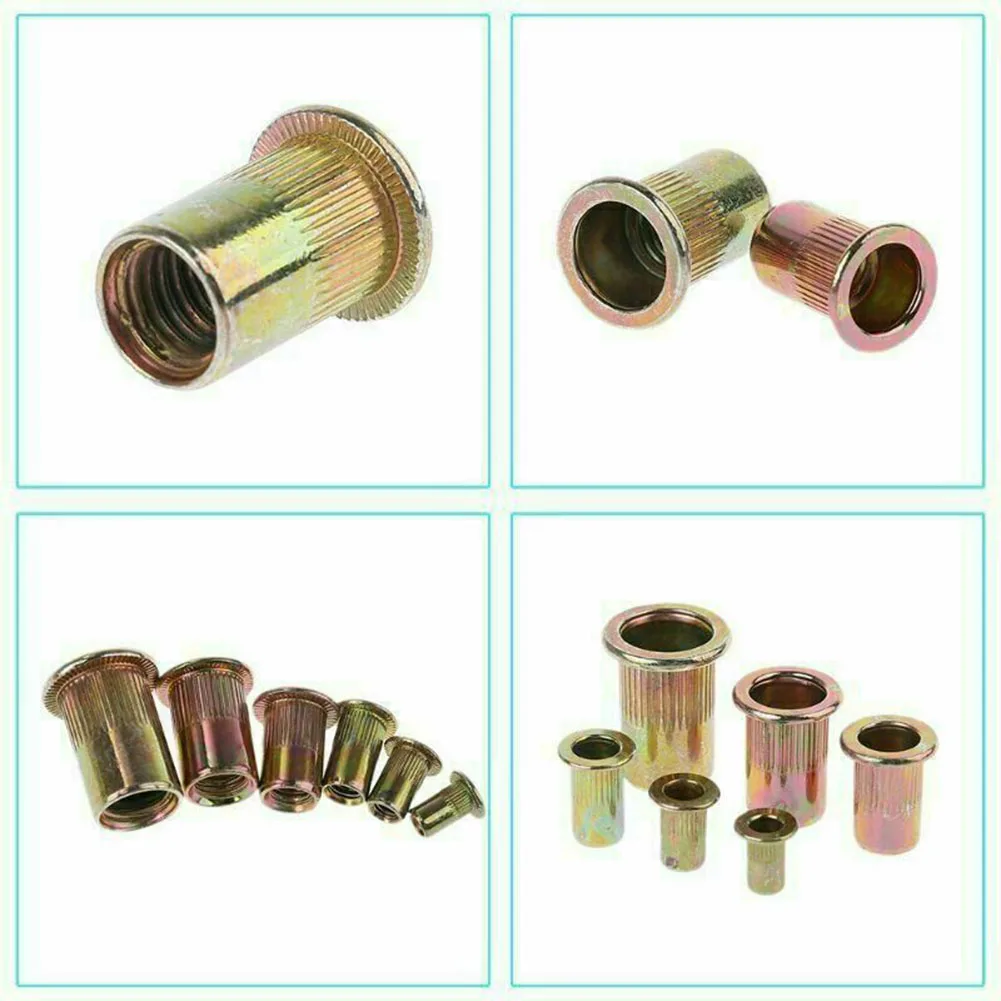 

300PCS M3/4/5/6/8/10/12 Nut Aluminum Rivet Nut Rivet Threaded Kit Nutsert