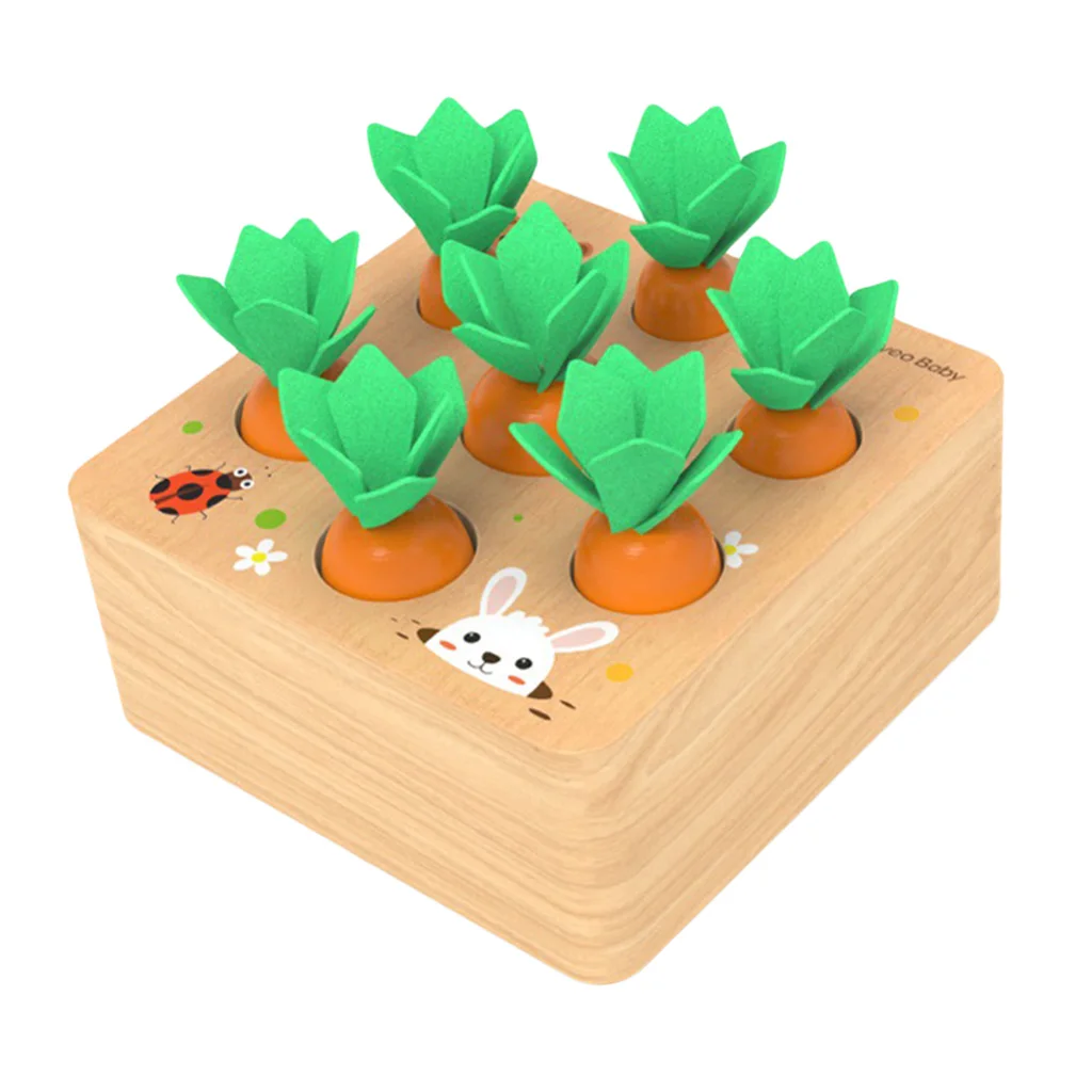 

Carrot Board Kids Baby Finger Flexibility Game Set Color Shape Learning Aids