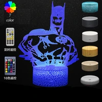 disney marvel batman 3d night light led touch colorful table lamp usb interface childrens toy decoration birthday gift light