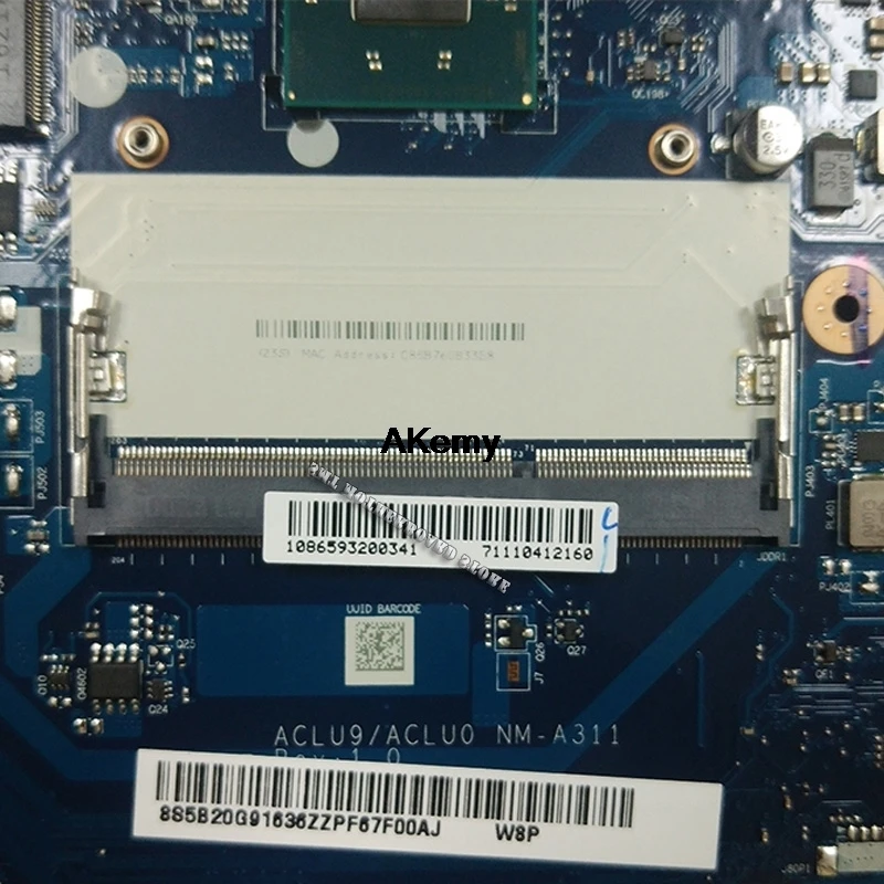 

Brand New aclu9 / NM - aclu0 A311 laptop Motherboard For Lenovo Laptop with n2840 G50 - 30 CPU (Intel CPU 100% test)
