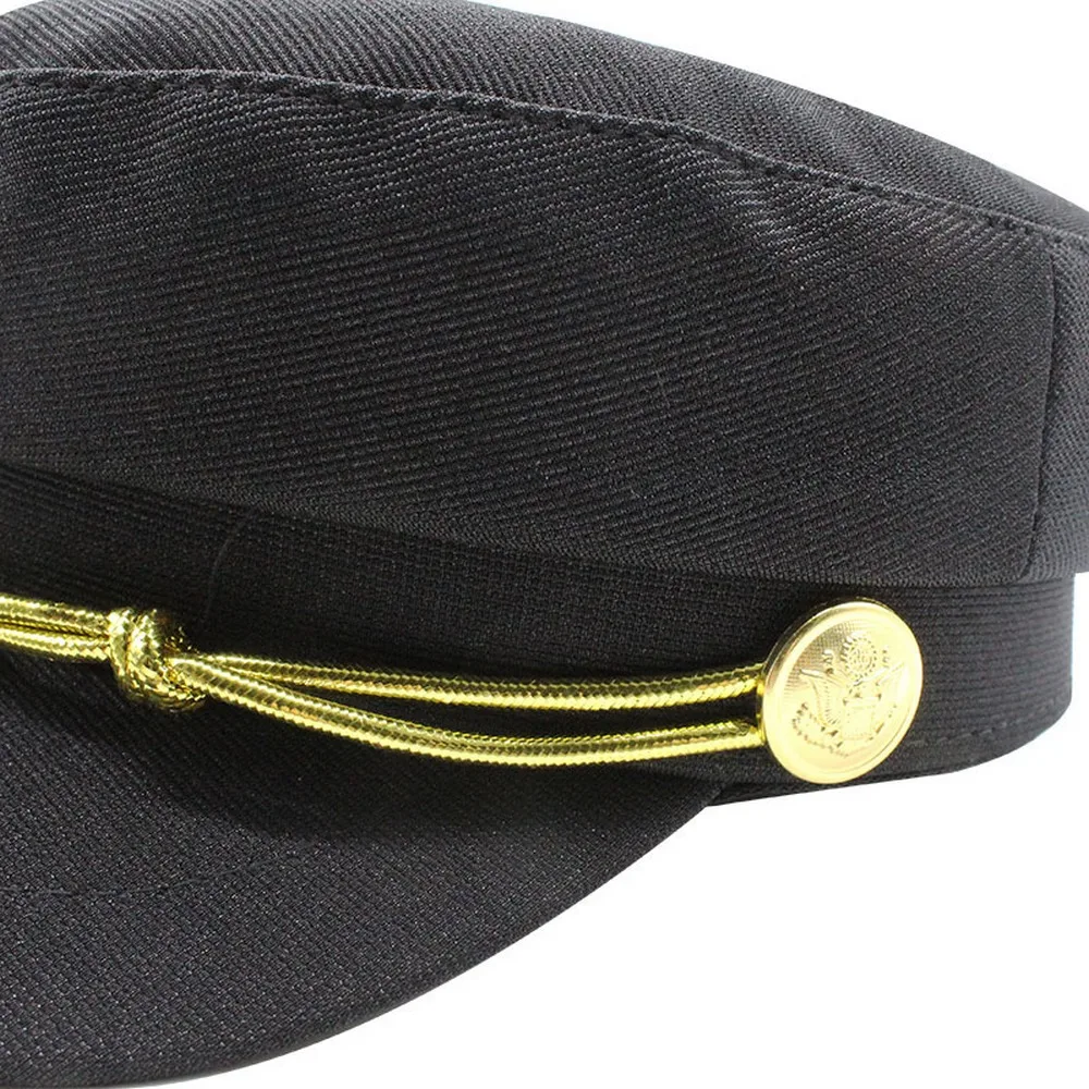 

Female Octagonal Hat Women Caps with Visor Satin Material Golden Line Decoration Outdoor Retro Style