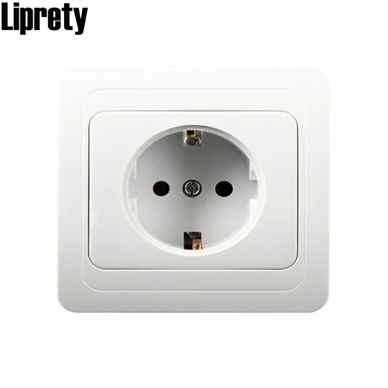 Настенный адаптер для зарядного устройства белый 16 А с заземлением панель из