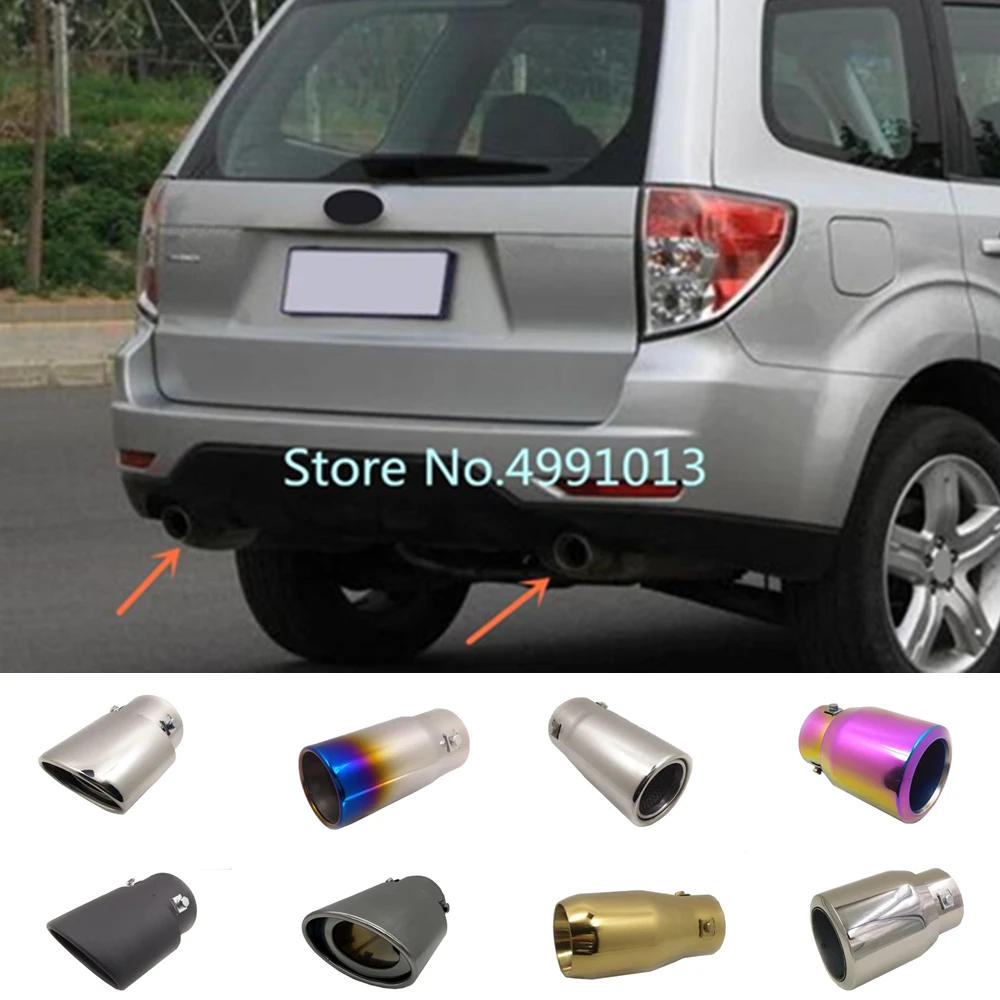 

For Subaru Forester 2008 2009 2010 2011 2012 Car Rear Back Cover Stainless Steel Muffler Pipe Outlet Dedicate Exhaust Tip Tail