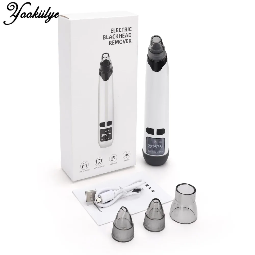 

Electric Blackhead Remover Face Pore Cleaner Acne Pimple Removal Vacuum Suction Facial Diamond Dermabrasion Machine Skin Care