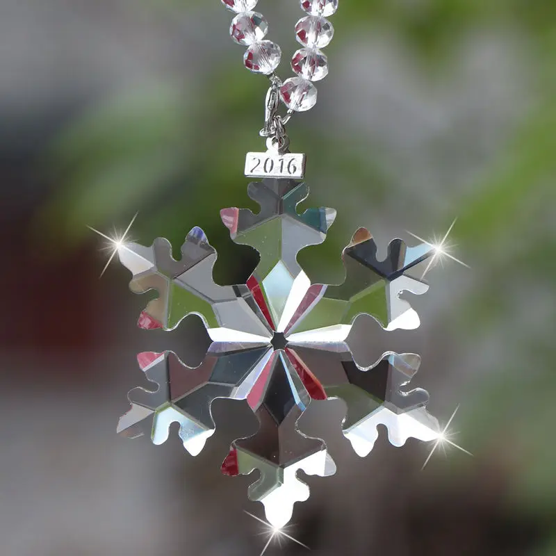 

New design K9 Crystal Snowflake Crystal Star Ornament Christmas Gift