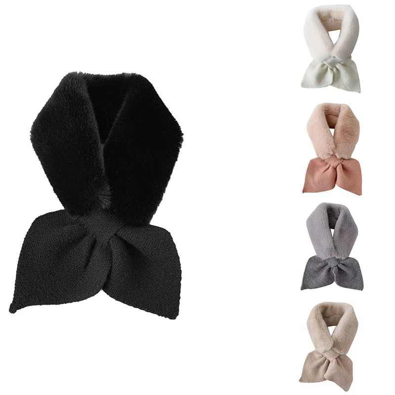 

Теплый и ветрозащитный сшитый плюшевый шарф Корейский модный милый шарф теплый толстый плюшевый шарф